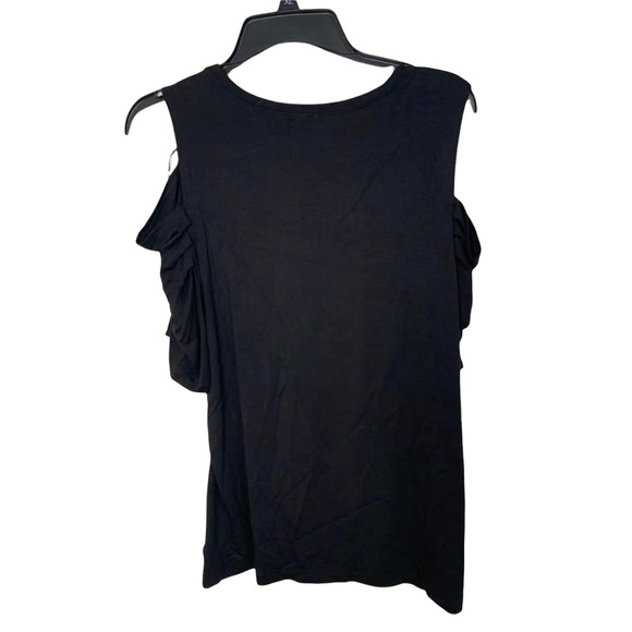 1.STATE Heritage Bloom Rich Black Cold Shoulder Top Size XL NEW - Picture 6 of 6